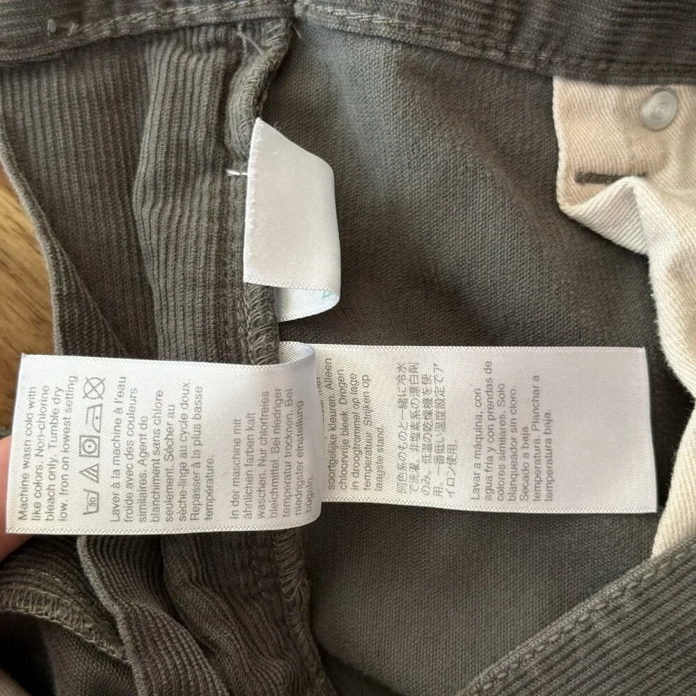 J.Crew‎ 484 Slim Fit Corduroy Pants Mens W36 L32 Gray Everyday Casual Travel